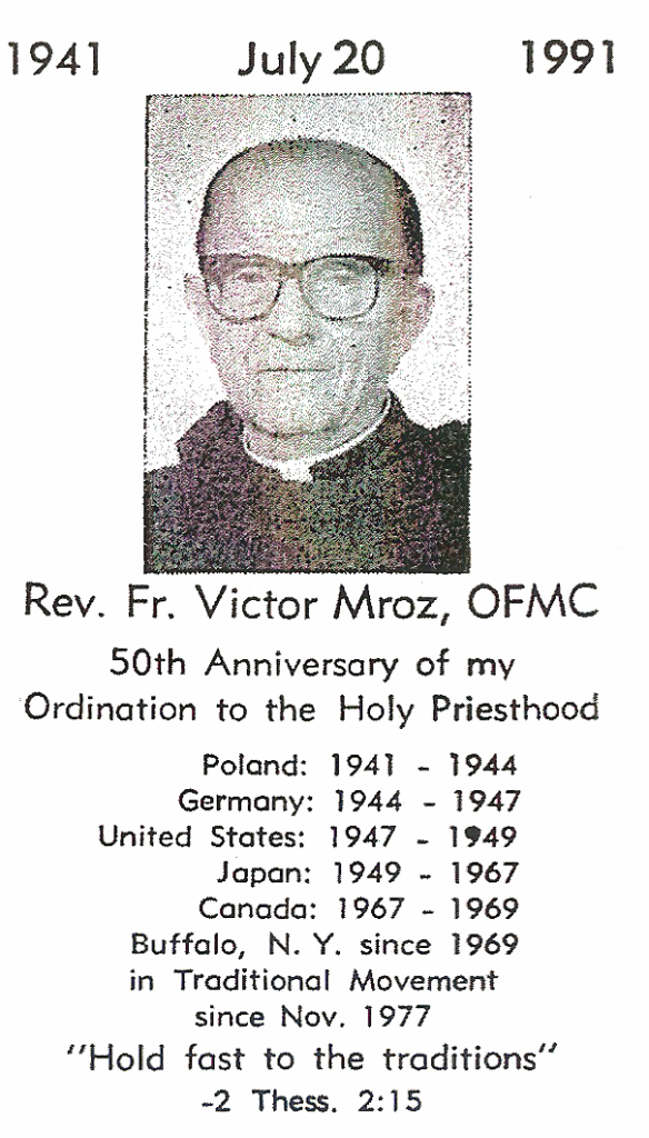 O. Wiktor Mróz Polski franciszkanin 1915 -1992